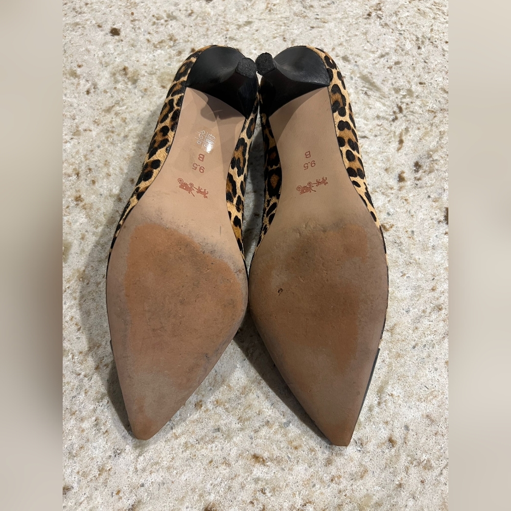 Women's Coach Zan Pointed Toe Animal Leopard Print Haircalf, Size 9.5 - Picture 3 of 8
